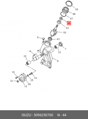 Сальник рулевого редуктора 5-09625-070-0 ISUZU