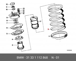 Пружина ходовой части 31 33 1 112 868 BMW