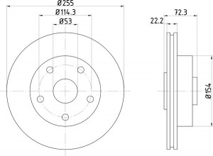 Тормозной диск MDC668 MINTEX