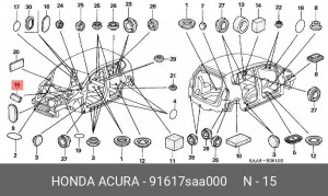 Прокладка 91617SAA000 HONDA