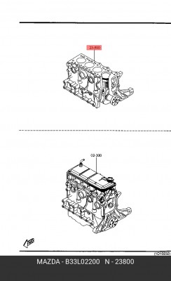 Комплект прокладок, головка цилиндра B33L02200 MAZDA