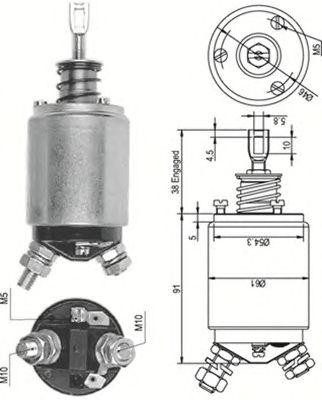 Тяговое реле, стартер 940113050097 MAGNETI MARELLI
