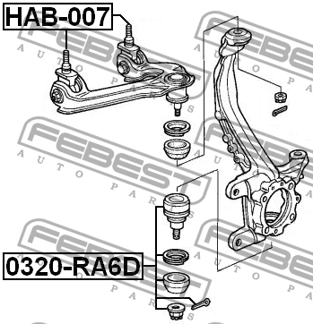 Сайлентблок рычага подвески HAB-007 FEBEST
