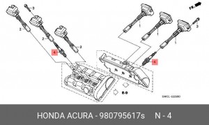 Свеча зажигания 980795617S HONDA