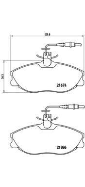 Комплект тормозных колодок, диско P61057 BREMBO