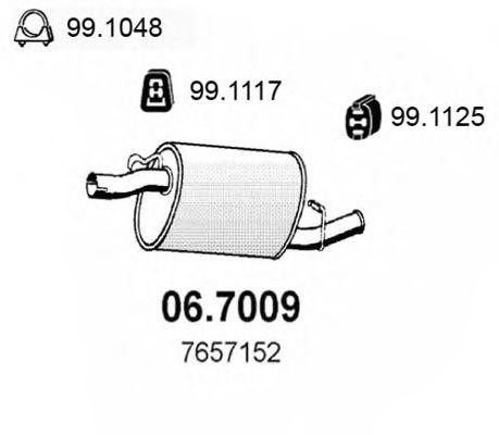 Глушитель выхлопных газов конечный 067009 ASSO