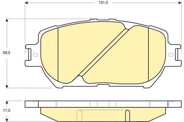 Комплект тормозных колодок, диско 6133149 GIRLING