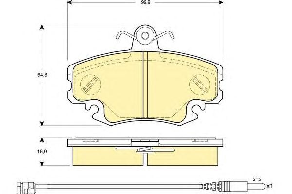 Комплект тормозных колодок, диско 6114651 GIRLING