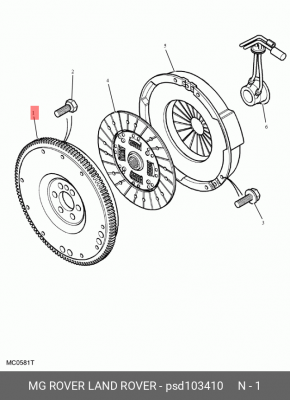 Маховик PSD103410 MG ROVER LAND ROVER