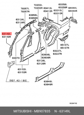 Капот двигателя MB907835 MITSUBISHI