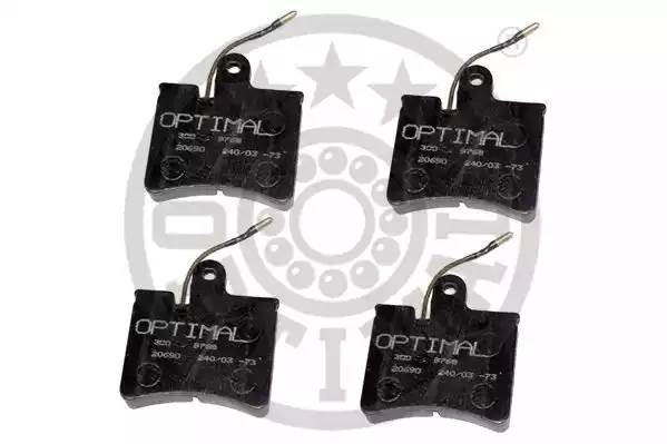 Комплект тормозных колодок, диско 9253 OPTIMAL