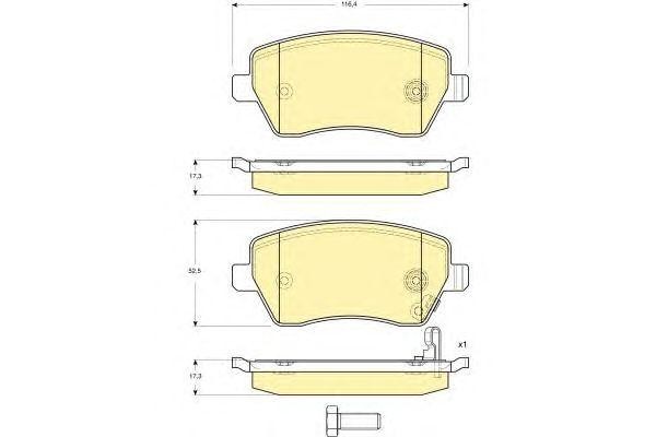 Комплект тормозных колодок, диско 6133961 GIRLING