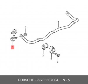 Тяга / стойка, стабилизатор 99733307004 PORSCHE