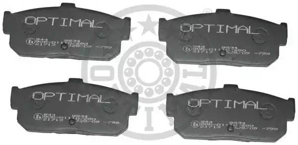 Комплект тормозных колодок, диско 9834 OPTIMAL