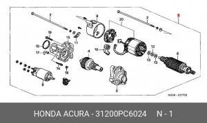 Стартер 31200PC6024 HONDA
