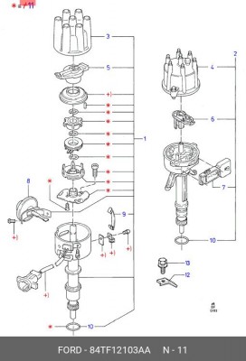 Ремкомплект, распределитель зажигания 84TF12103AA FORD