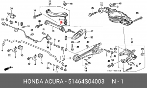 Рычаг подвески 51464S04003 HONDA
