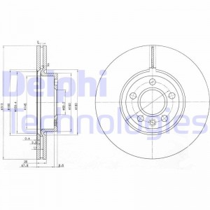 Тормозной диск BG3719 DELPHI