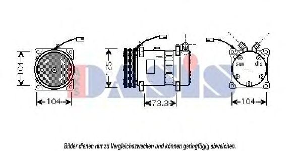 Компрессор, кондиционер 850463N AKS DASIS