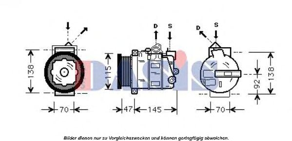 Компрессор, кондиционер 851688N AKS DASIS
