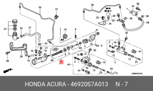 Главный цилиндр, система сцепления 46920S7A013 HONDA