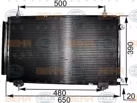 Конденсатор, кондиционер 8FC 351 300-541 HELLA