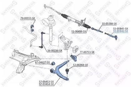 Наконечник рулевой тяги 51-01842-SX STELLOX
