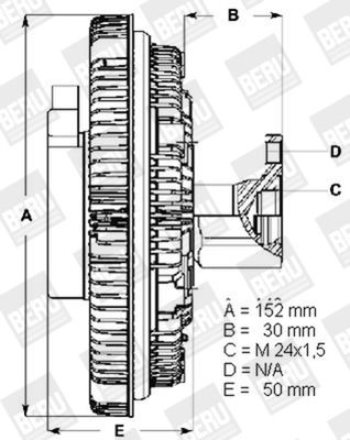 Сцепление, вентилятор радиатора LK017 BERU