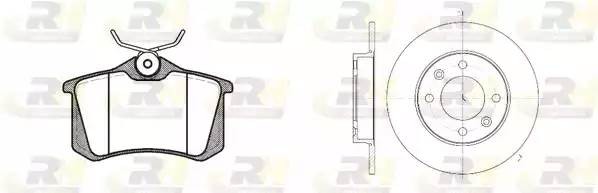 Комплект тормозных колодок, диско 826303 ROADHOUSE