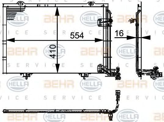 Конденсатор, кондиционер 8FC 351 037-331 HELLA