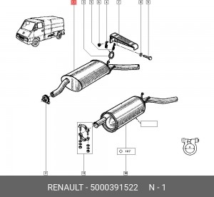 Система выпуска ОГ 5000391522 RENAULT