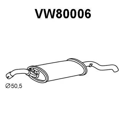 Глушитель выхлопных газов конечный VW80006 VENEPORTE