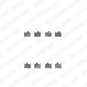 Комплектующие, колодки дискового тормоза LX0296 DELPHI