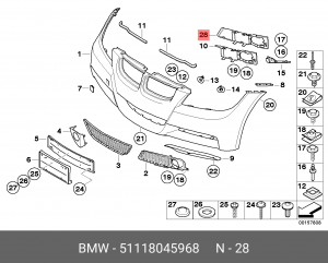 Крепление 51 11 8 045 968 BMW