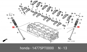 Тарелка пружины клапана 14775PT0000 HONDA