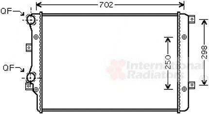 Радиатор, охлаждение двигател 58002206 VAN WEZEL