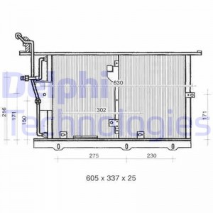Конденсатор, кондиционер TSP0225322 DELPHI