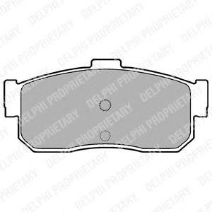 Комплект тормозных колодок, диско LP975 DELPHI