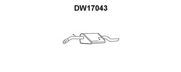 Глушитель выхлопных газов конечный DW17043 VENEPORTE