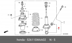 Амортизатор подвески 52611-SWA-A02 HONDA