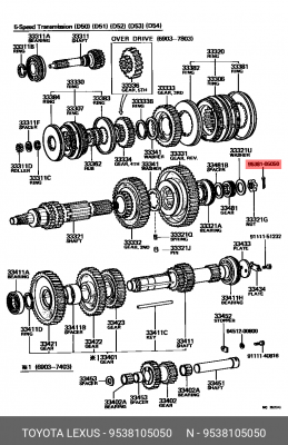 Комплект подшипника ступицы колеса 95381-05050 DAIHATSU