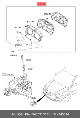 Комбинация приборов 940031G141 HYUNDAI KIA