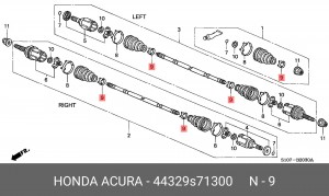 Деталь 44329S71300 HONDA