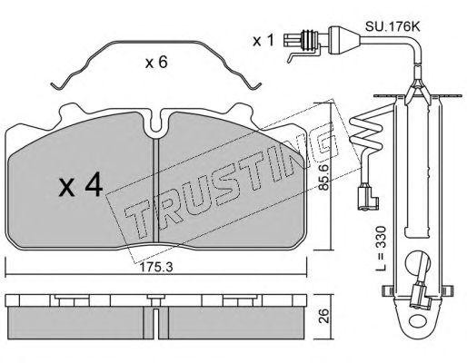 Комплект тормозных колодок, диско 5982W TRUSTING