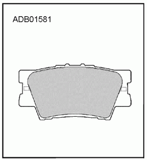 Колодки тормозные дисковые ADB01581 ALLIED NIPPON
