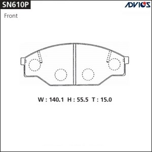Колодки тормозные дисковые SN610P ADVICS
