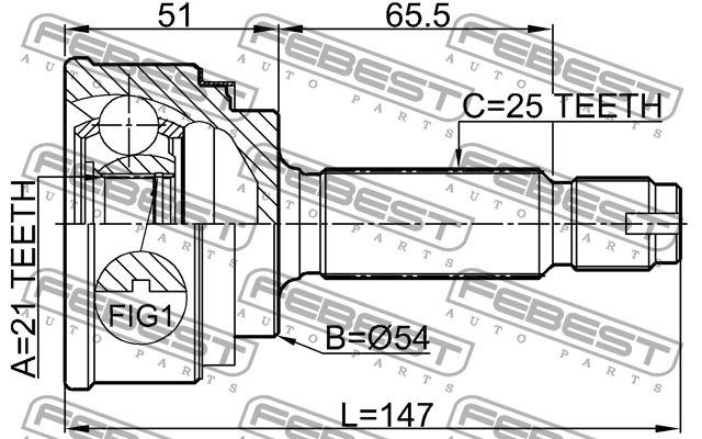 ШРУС 0410-039 FEBEST