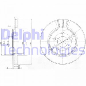 Тормозной диск BG4001 DELPHI
