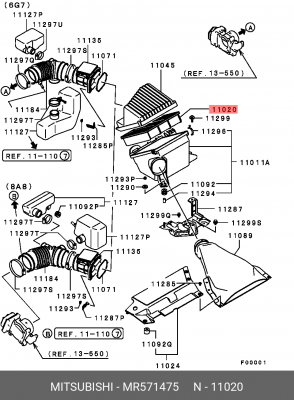 Фильтр воздушный MR571475 MITSUBISHI