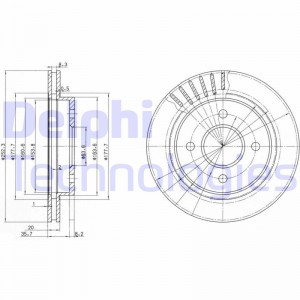 Тормозной диск BG2700 DELPHI